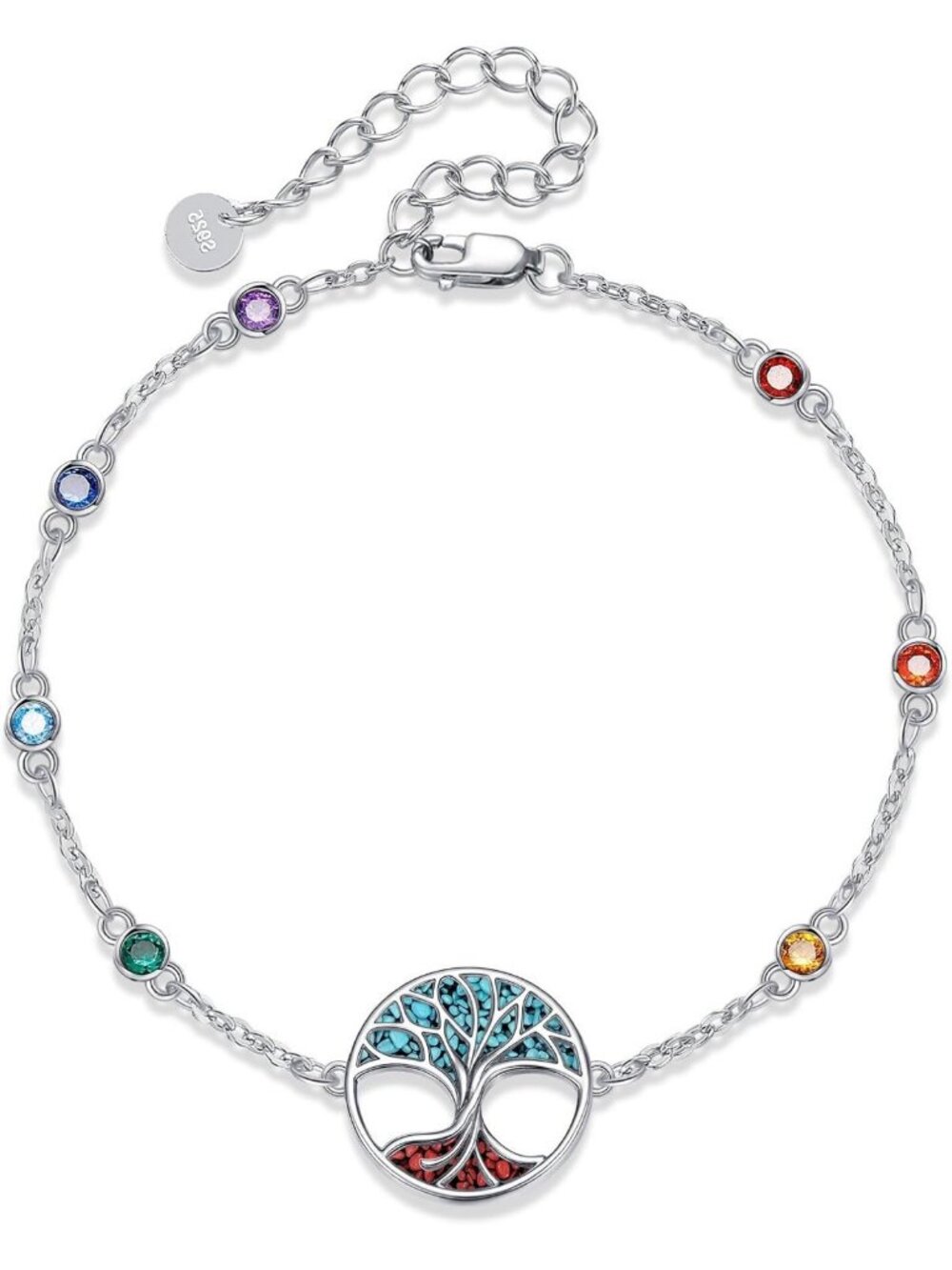 Sterling Silver Celtic Trinity Knot Evil Eye Bracelet - Irish Jewelry Gift for